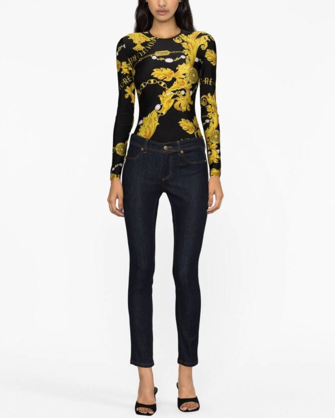 Versace Jeans Couture Body met barokprint Zwart