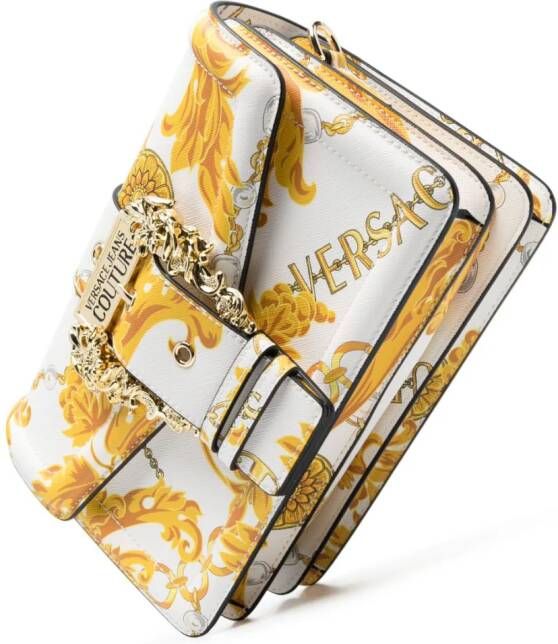 Versace Jeans Couture Clutch met barokprint Wit