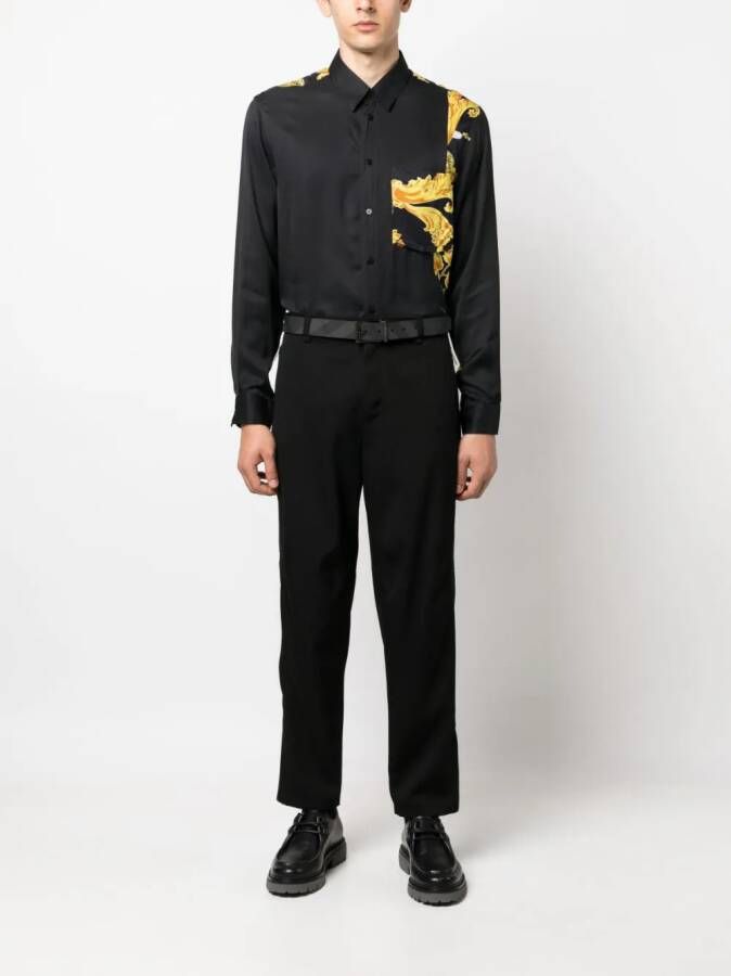 Versace Jeans Couture Overhemd met barokprint Zwart