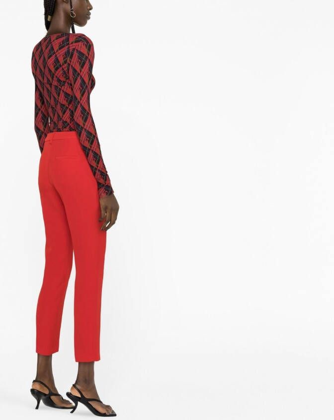 Versace Jeans Couture Cropped broek Rood