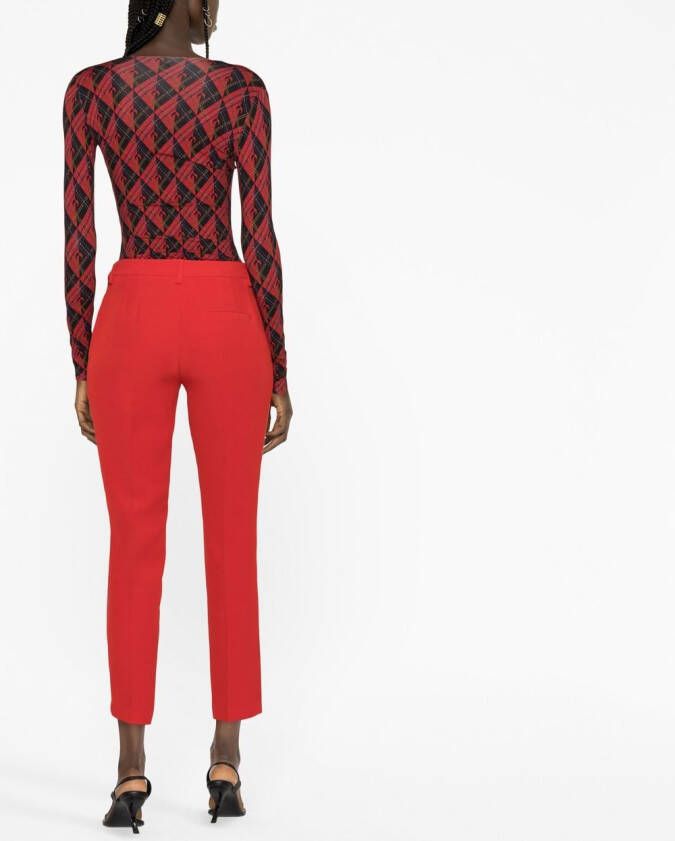 Versace Jeans Couture Cropped broek Rood