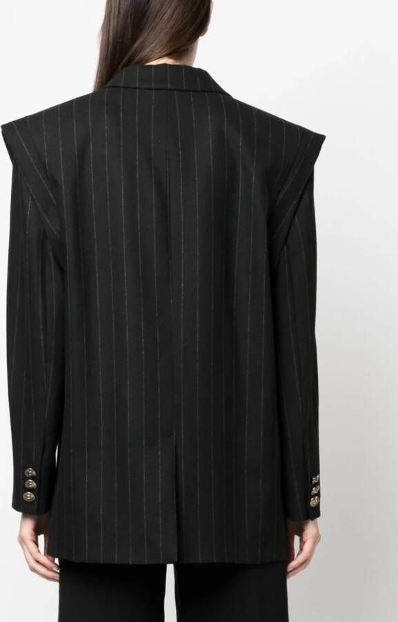 Versace Jeans Couture Blazer met krijtstreep Zwart