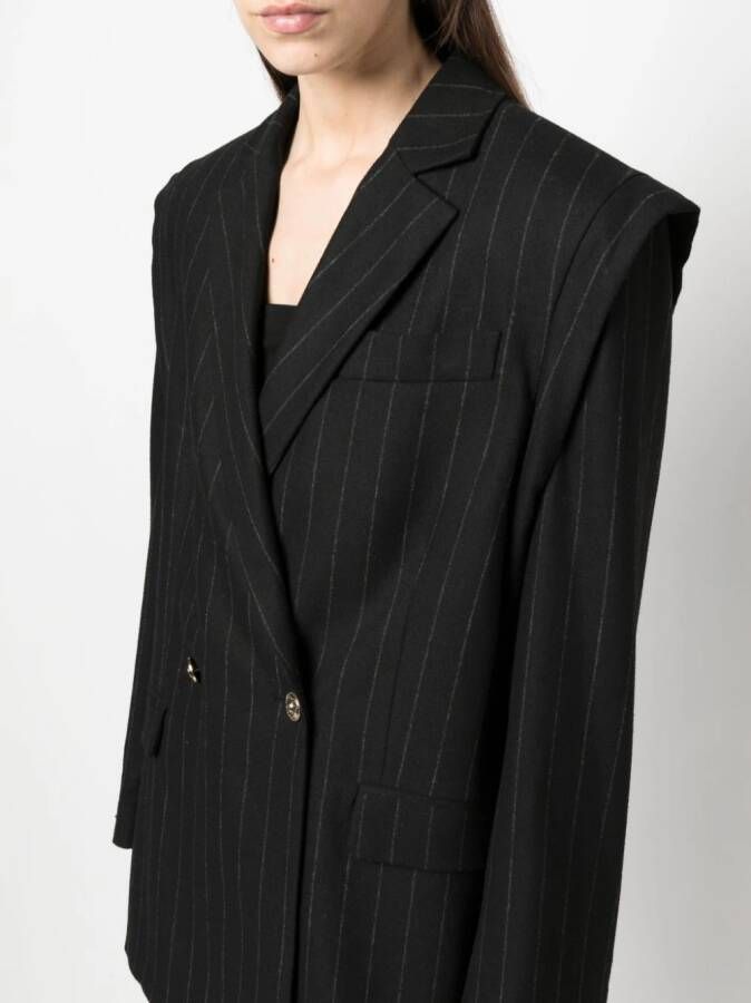 Versace Jeans Couture Blazer met krijtstreep Zwart