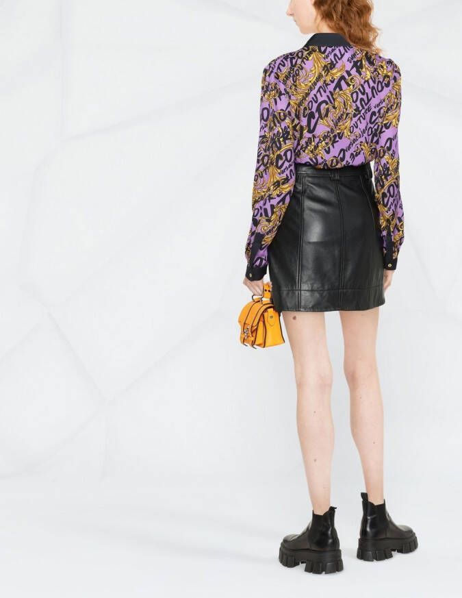 Versace Jeans Couture Blouse met graffiti-print Paars
