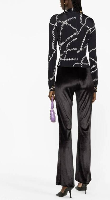 Versace Jeans Couture Blouse met halsketting print Zwart