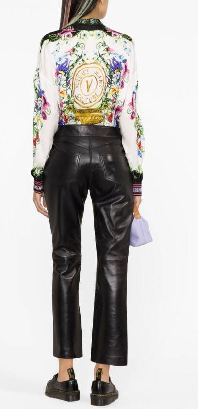 Versace Jeans Couture Blouse met logoprint Zwart