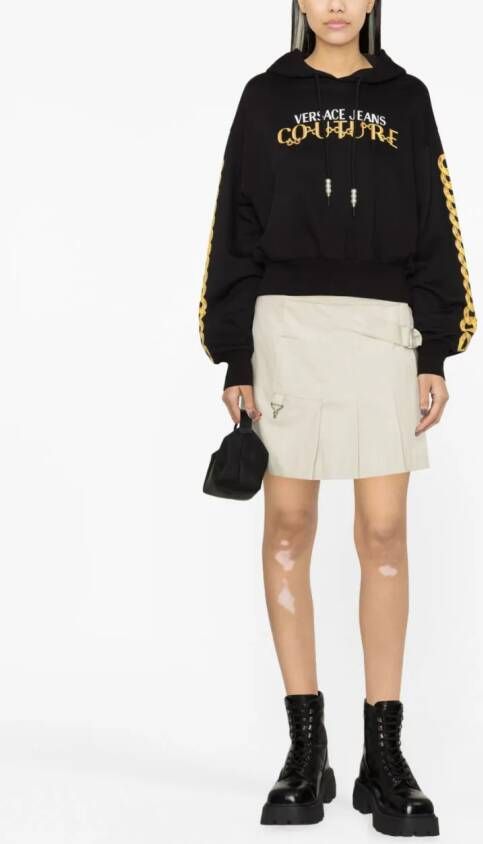 Versace Jeans Couture Blouse met logoprint Zwart