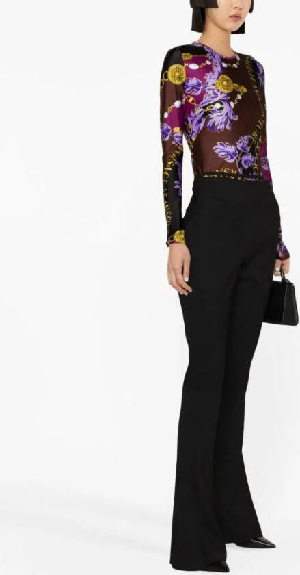 Versace Jeans Couture Body met logoprint Bruin