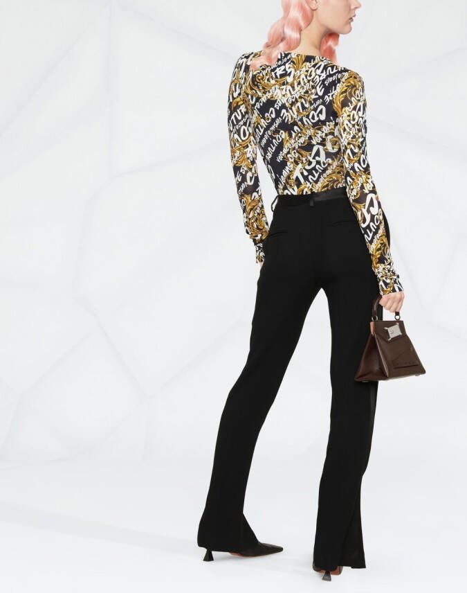 Versace Jeans Couture Body met logoprint Zwart