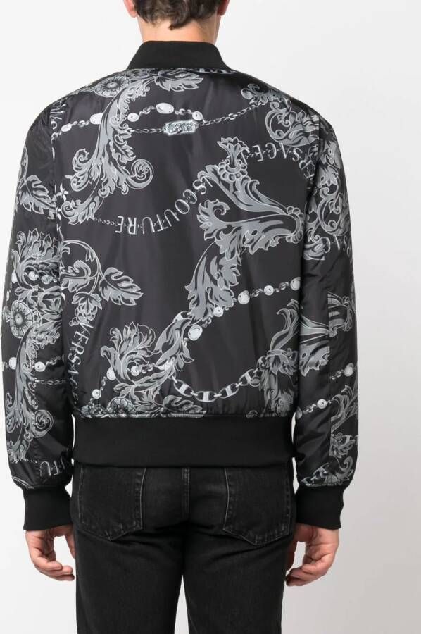 Versace Jeans Couture Bomberjack met barokprint Zwart