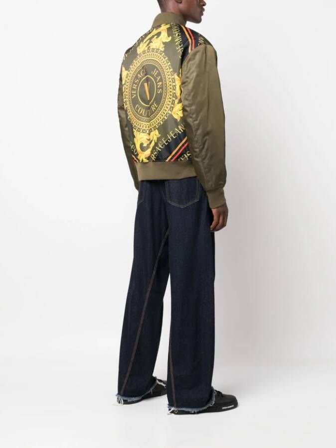 Versace Jeans Couture Bomberjack met logoprint Groen