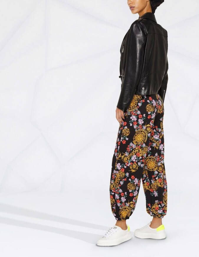 Versace Jeans Couture Broek met vlakken Zwart