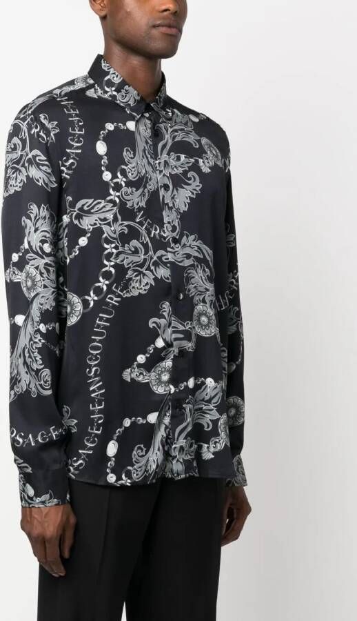 Versace Jeans Couture Overhemd met lange mouwen Zwart