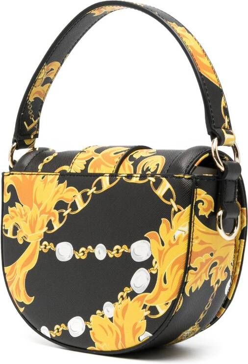Versace Jeans Couture Schoudertas met barokprint Zwart