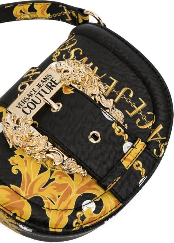 Versace Jeans Couture Schoudertas met barokprint Zwart