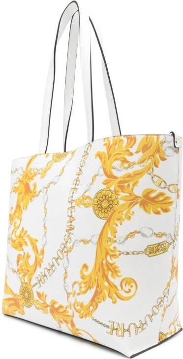 Versace Jeans Couture Shopper met ketting Wit