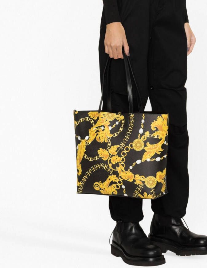 Versace Jeans Couture Shopper met ketting Zwart