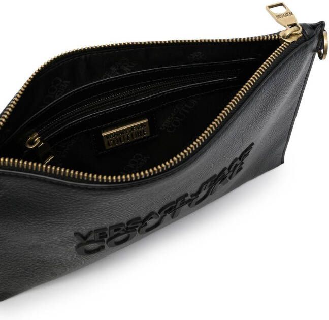Versace Jeans Couture Clutch met logoplakkaat Zwart