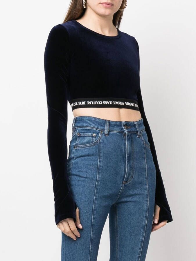 Versace Jeans Couture Cropped top Blauw
