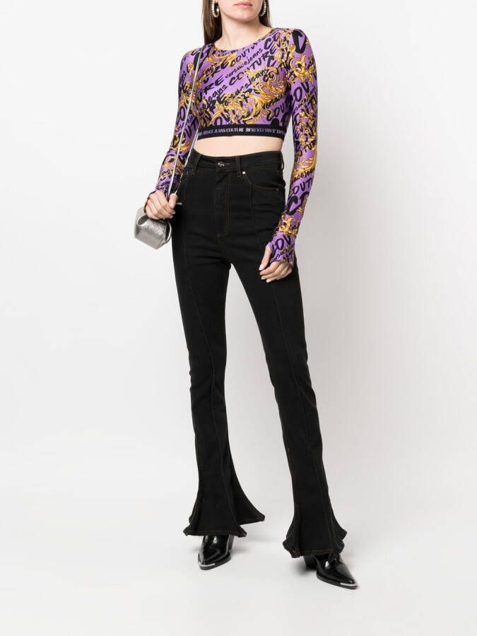 Versace Jeans Couture Cropped top Paars