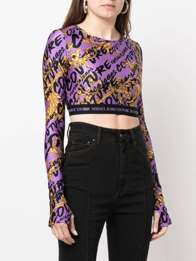 Versace Jeans Couture Cropped top Paars