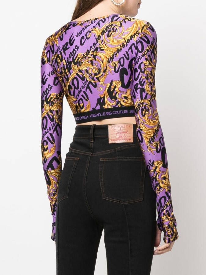 Versace Jeans Couture Cropped top Paars