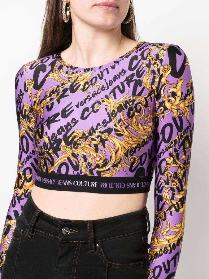 Versace Jeans Couture Cropped top Paars