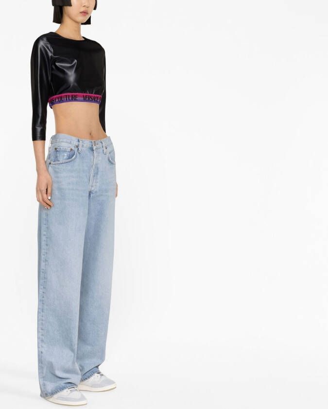 Versace Jeans Couture Cropped top Zwart