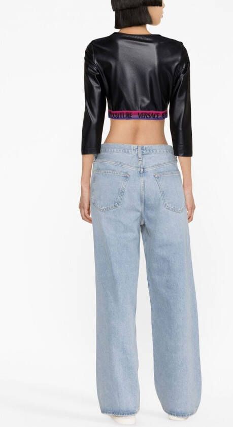 Versace Jeans Couture Cropped top Zwart
