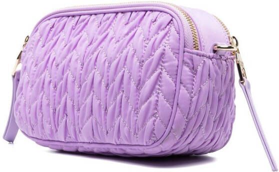 Versace Jeans Couture Crossbodytas met logoplakkaat Paars