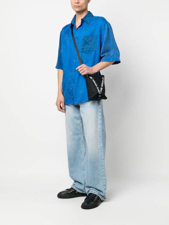 Versace Jeans Couture Crossbodytas met logoprint Zwart