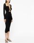 Versace Jeans Couture Uitgesneden midi-jurk Zwart - Thumbnail 3