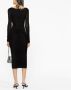 Versace Jeans Couture Uitgesneden midi-jurk Zwart - Thumbnail 4