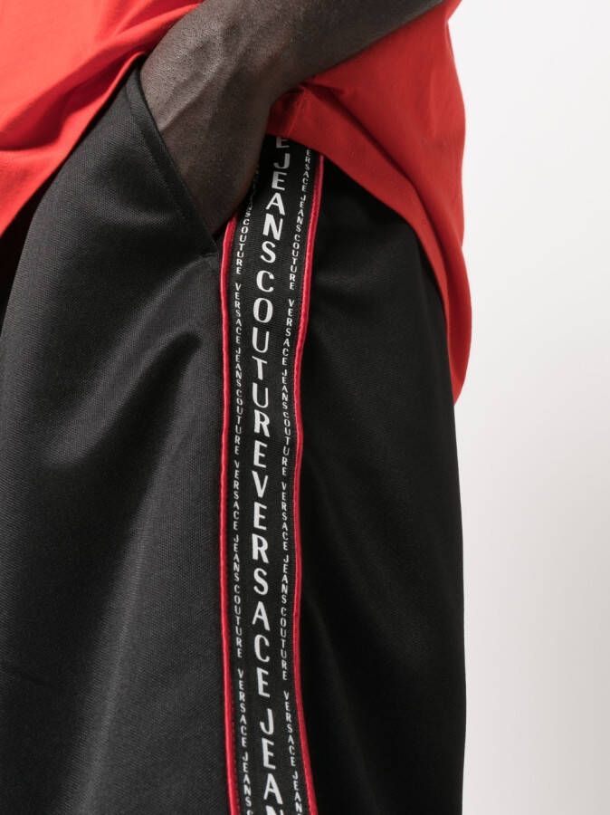 Versace Jeans Couture Shorts met logo-reliëf Zwart