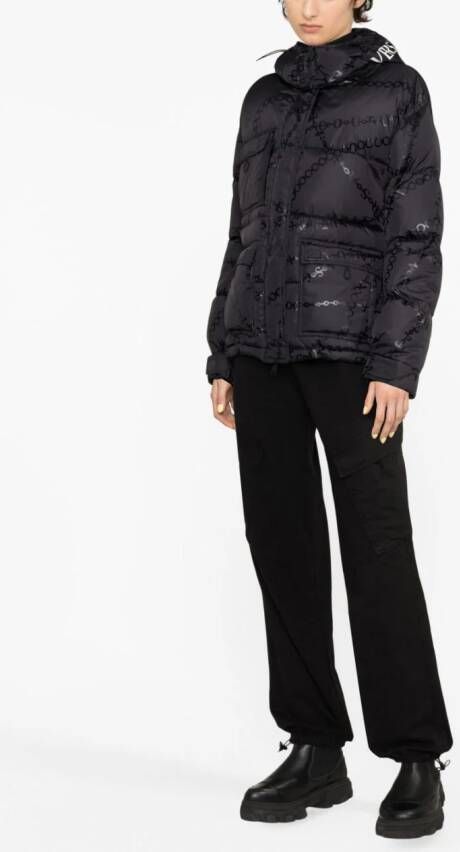 Versace Jeans Couture Donsjack met kettingprint Zwart