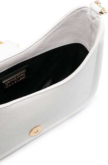 Versace Jeans Couture Schoudertas met gegraveerd logo Wit
