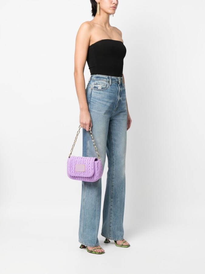 Versace Jeans Couture Matelassé schoudertas Paars