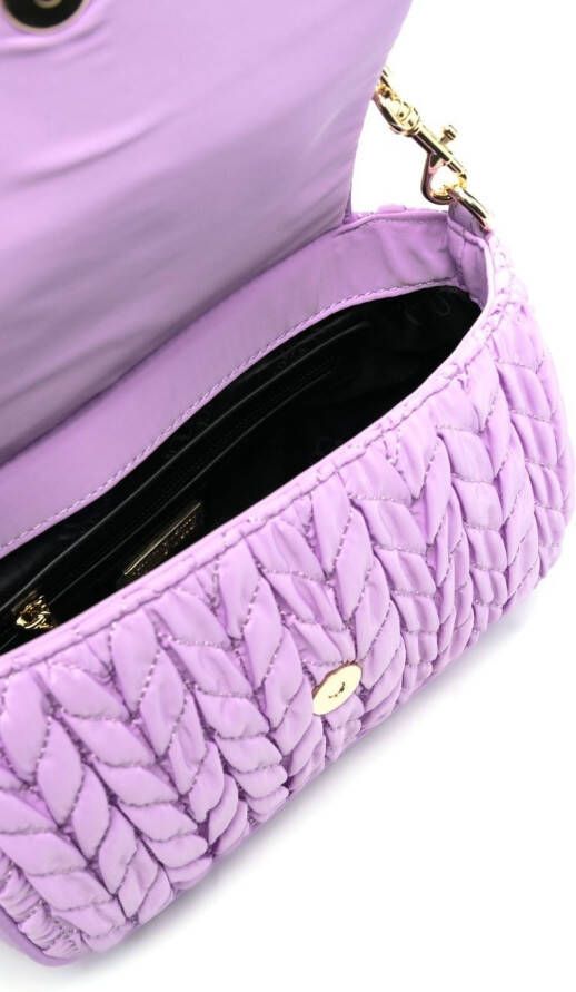 Versace Jeans Couture Matelassé schoudertas Paars