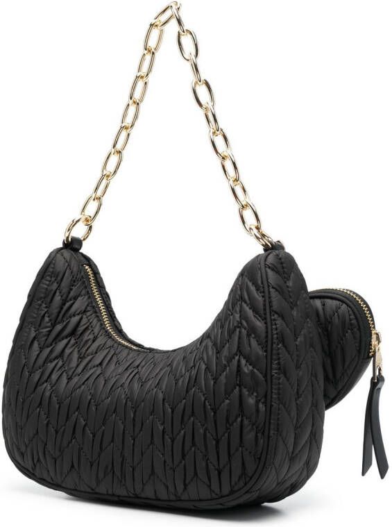Versace Jeans Couture Matelassé schoudertas Zwart
