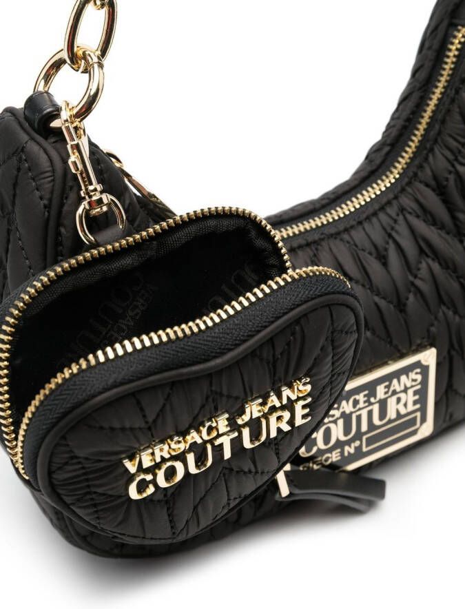 Versace Jeans Couture Matelassé schoudertas Zwart