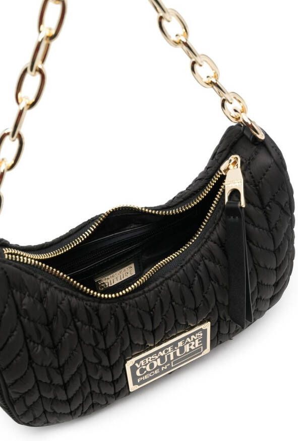 Versace Jeans Couture Matelassé schoudertas Zwart