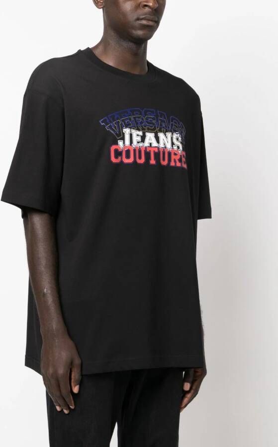 Versace Jeans Couture T-shirt met logo Zwart