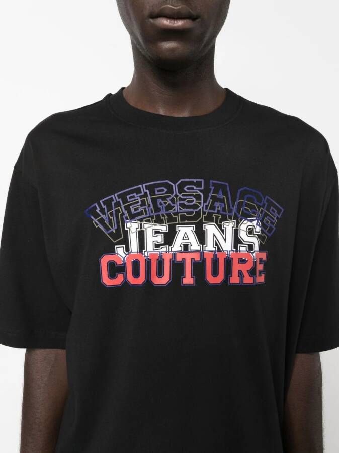 Versace Jeans Couture T-shirt met logo Zwart