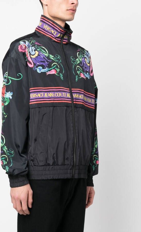 Versace Jeans Couture Jack met bloemenprint Zwart