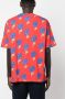 Versace Jeans Couture T-shirt met bloemenprint Rood - Thumbnail 4