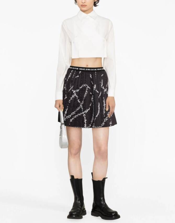 Versace Jeans Couture Geplooide rok Zwart