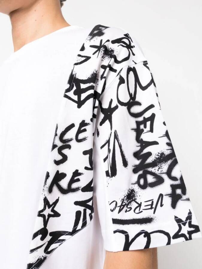 Versace Jeans Couture T-shirt met graffiti-print Wit