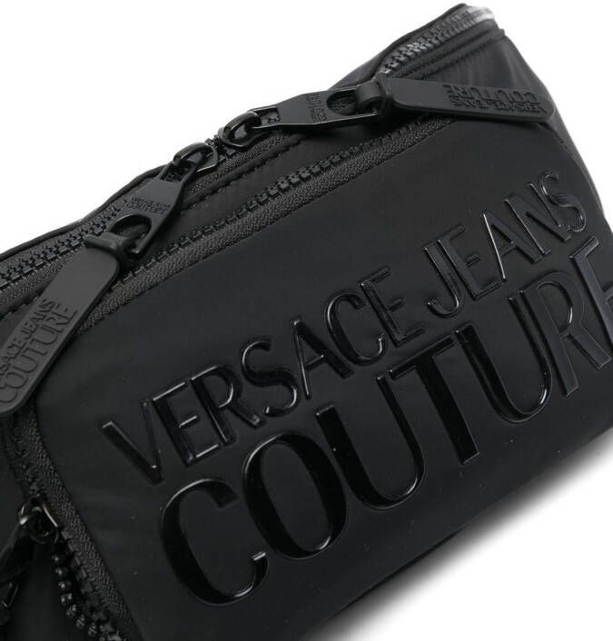 Versace Jeans Couture Heuptas met logo-reliëf Zwart