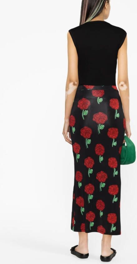 Versace Jeans Couture Rok met bloemenprint Zwart