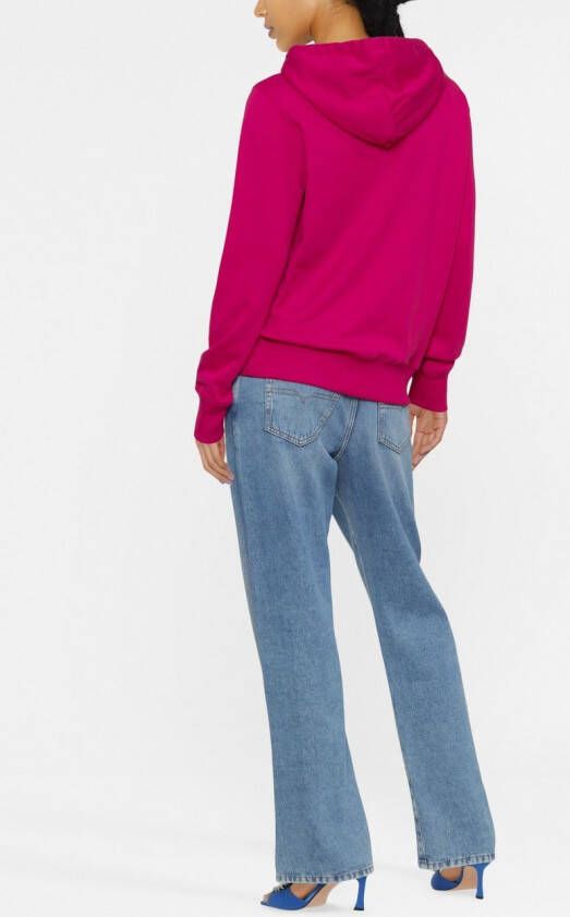 Versace Jeans Couture Hoodie met glitter logo Roze